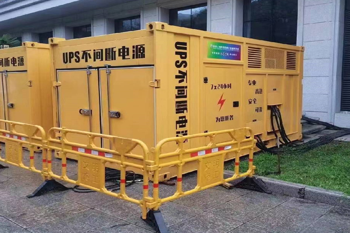 东光发电机租赁施工现场