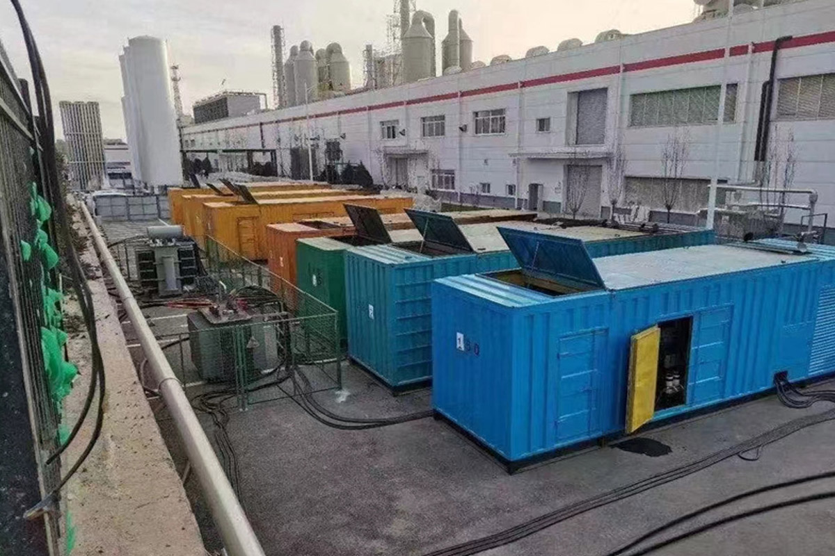 东光发电机租赁施工现场